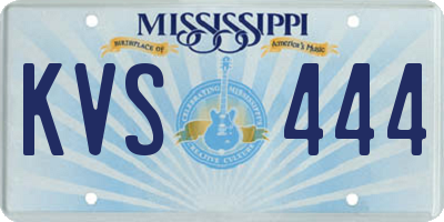 MS license plate KVS444