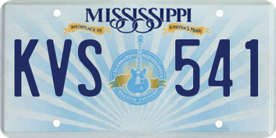 MS license plate KVS541
