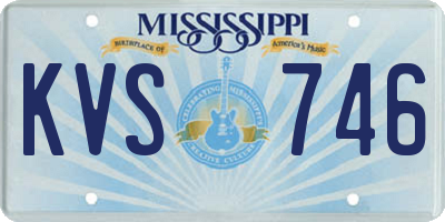 MS license plate KVS746