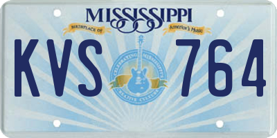 MS license plate KVS764