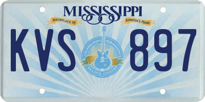 MS license plate KVS897