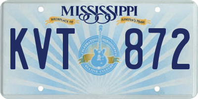 MS license plate KVT872
