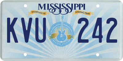 MS license plate KVU242