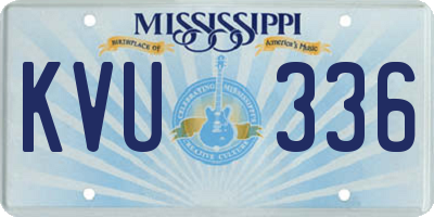 MS license plate KVU336