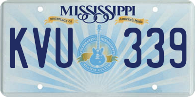 MS license plate KVU339
