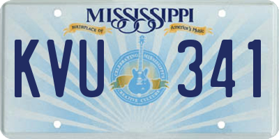 MS license plate KVU341