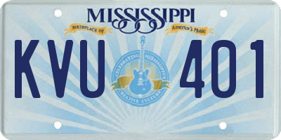MS license plate KVU401