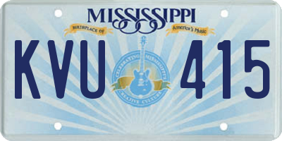 MS license plate KVU415
