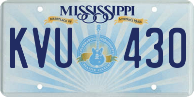 MS license plate KVU430