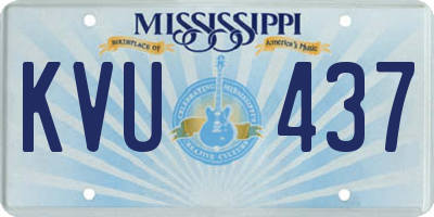 MS license plate KVU437
