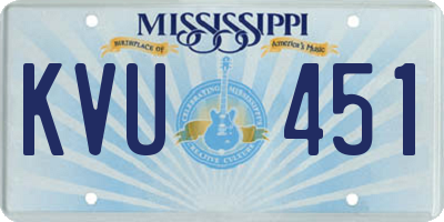 MS license plate KVU451