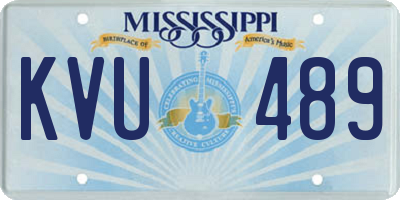 MS license plate KVU489