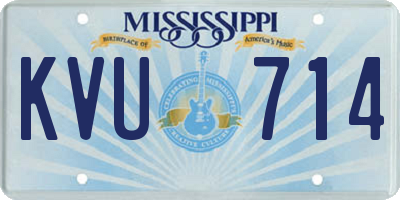 MS license plate KVU714
