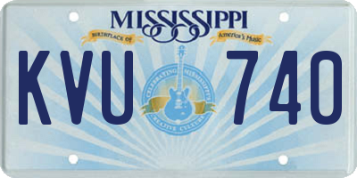 MS license plate KVU740