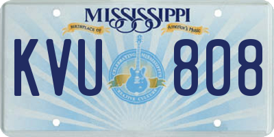 MS license plate KVU808