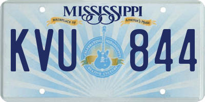 MS license plate KVU844