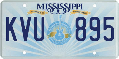 MS license plate KVU895