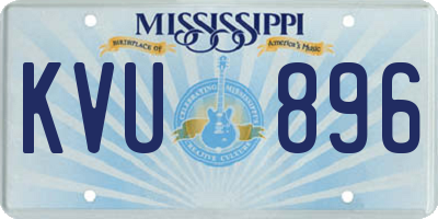 MS license plate KVU896