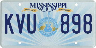 MS license plate KVU898