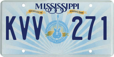 MS license plate KVV271