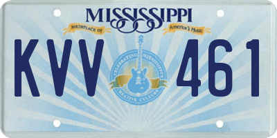 MS license plate KVV461