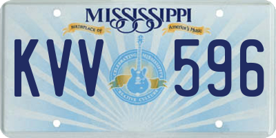 MS license plate KVV596
