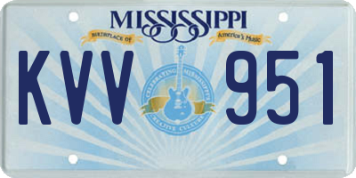 MS license plate KVV951