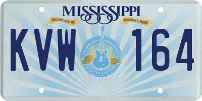 MS license plate KVW164