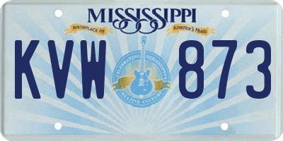 MS license plate KVW873