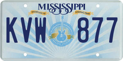 MS license plate KVW877