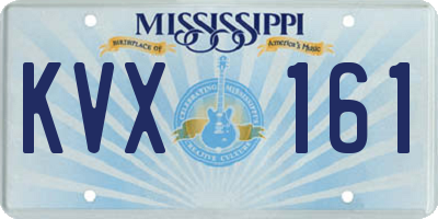 MS license plate KVX161