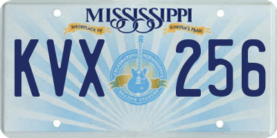MS license plate KVX256