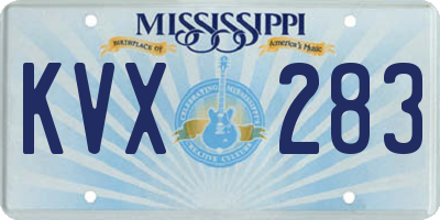 MS license plate KVX283