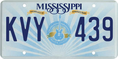 MS license plate KVY439