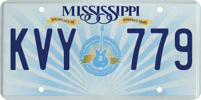 MS license plate KVY779