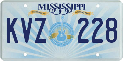 MS license plate KVZ228