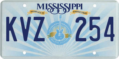 MS license plate KVZ254