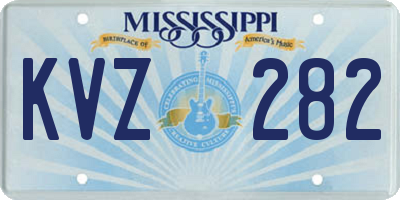 MS license plate KVZ282
