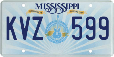 MS license plate KVZ599