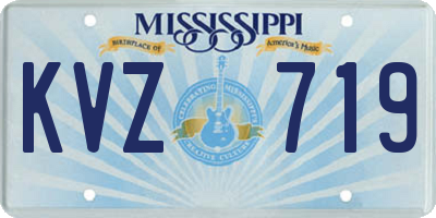 MS license plate KVZ719