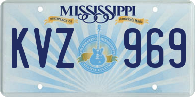 MS license plate KVZ969