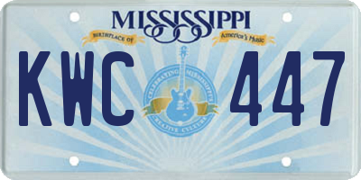 MS license plate KWC447