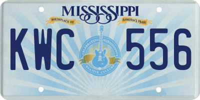 MS license plate KWC556