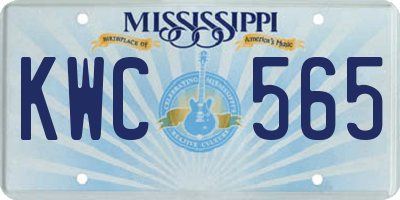 MS license plate KWC565