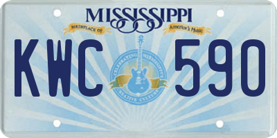 MS license plate KWC590