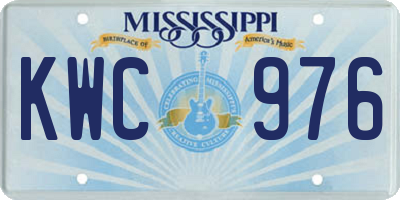 MS license plate KWC976