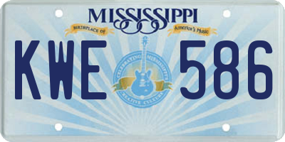 MS license plate KWE586