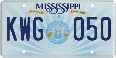 MS license plate KWG050