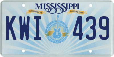 MS license plate KWI439