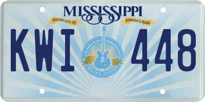 MS license plate KWI448